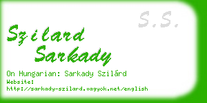 szilard sarkady business card